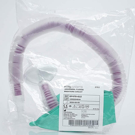 Universal Flex2® Anesthesia Breathing Circuit Coaxial Tube 108 Inch Tube Single Limb Adult 3 Liter Bag Single Patient Use - BeHope