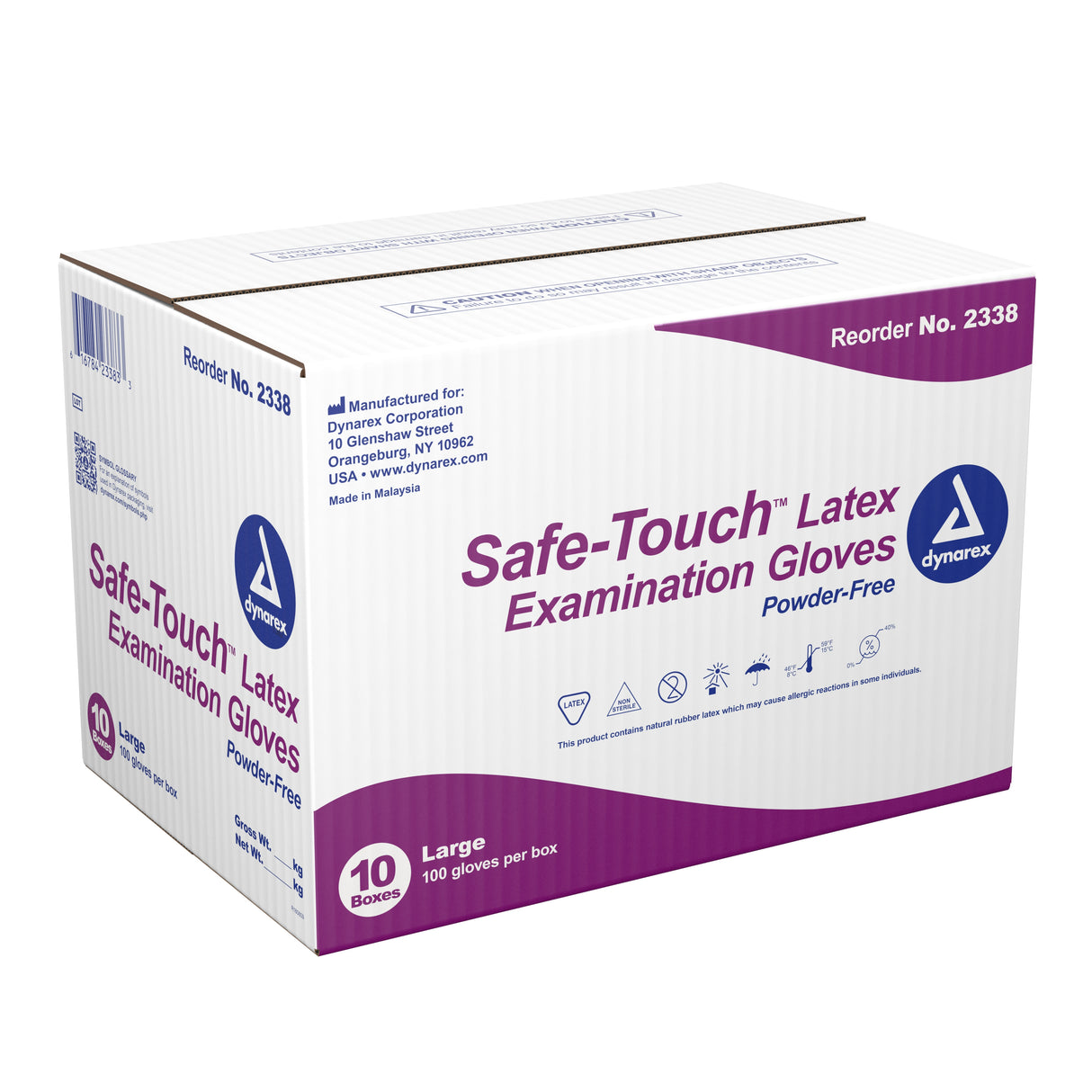 Exam Glove Safe-touch™ Nonsterile Latex Textured Fingertips - BeHope