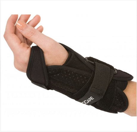 Wrist Brace ProCare® Quick-Fit® Felt / Nylon Left Hand Black One Size Fits Most - BeHope