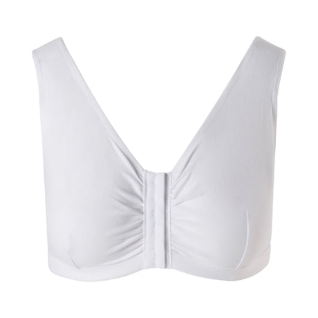 Post-Surgical Bra McKesson 38 Inch Chest White Front Hook and Eye Closure Hook and Loop Shoulder Strap - BeHope