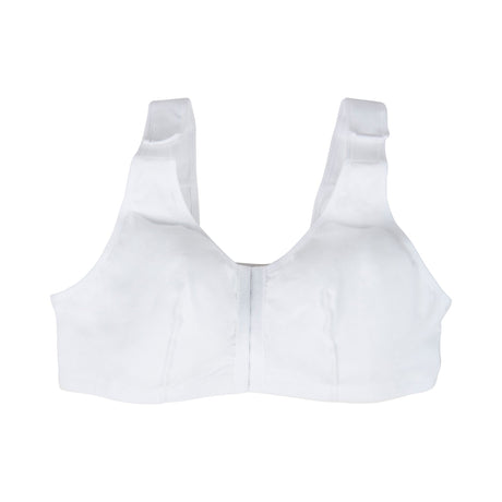 Post-Surgical Bra McKesson 42 Inch Chest White Front Hook and Eye Closure Hook and Loop Shoulder Strap - BeHope