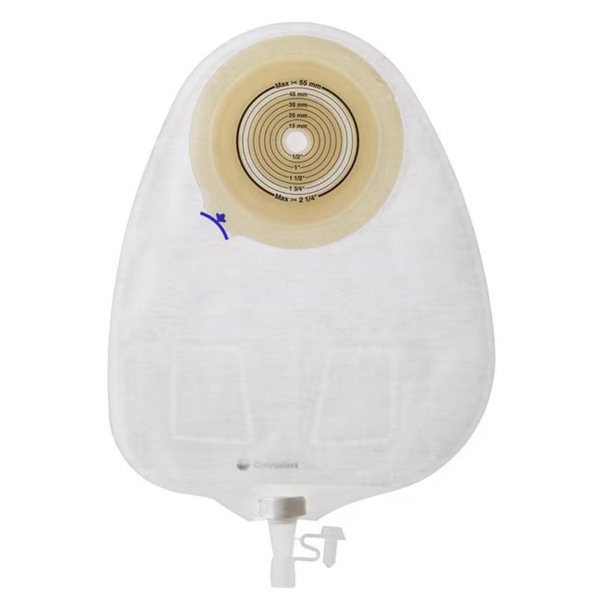 Urostomy Pouch Assura® New Generation One-Piece System 10-3/4 Inch Length, Maxi Flat, Trim to Fit 3/8 to 2-1/4 Inch Stoma Drainable - BeHope
