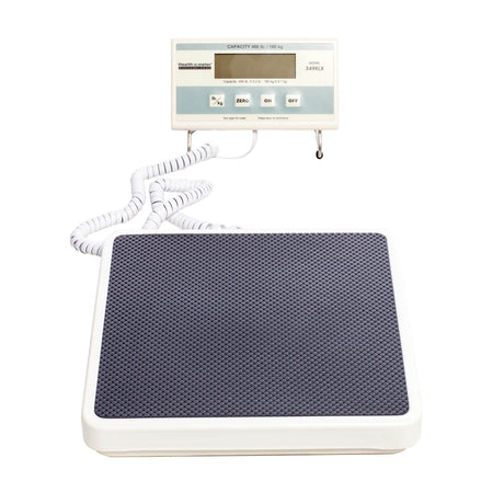 Floor Scale Health O Meter® LCD Display 400 lbs. / 181 kg Capacity White AC Adapter / Battery Operated - BeHope