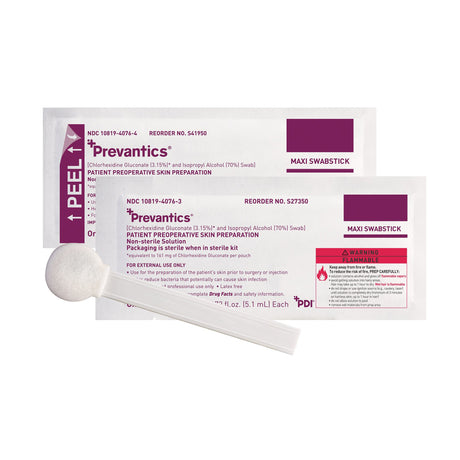 Prevantics® Chlorhexidine Gluconate Isopropyl Alcohol Antiseptic Swabstick - BeHope
