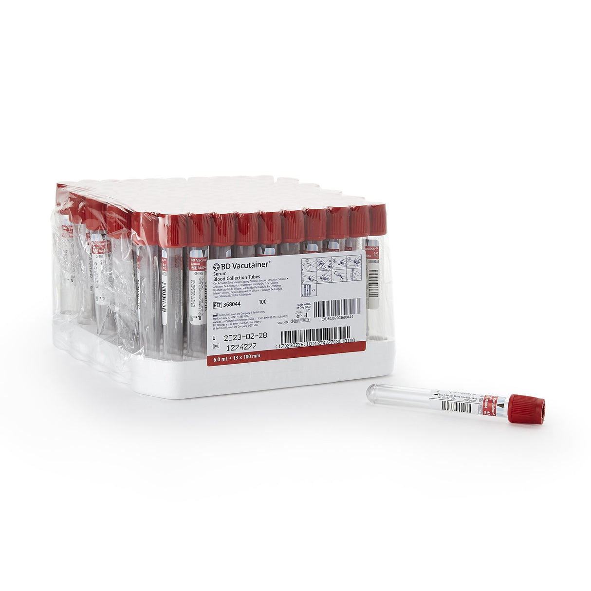BD Vacutainer® Plus Venous Blood Collection Tube Clot Activator Additive 6 mL BD Hemogard™ Closure Plastic Tube - BeHope
