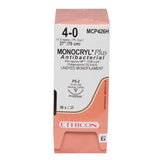 Absorbable Antibacterial Suture with Needle Monocryl™ Plus Poliglecaprone 25 with Irgacare MP Antibacterial Suture PS-2 3/8 Circle Precision Reverse Cutting Needle Size 4-0 Monofilament - BeHope