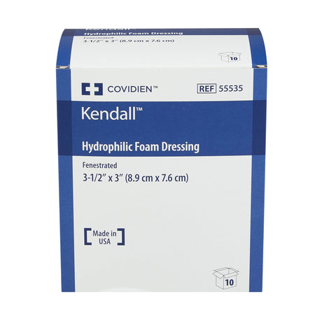 Foam Dressing Kendallâ„¢ 3-1/2 X 3 Inch Without Border Without Film Backing Nonadhesive Fenestrated Rectangle Sterile - BeHope