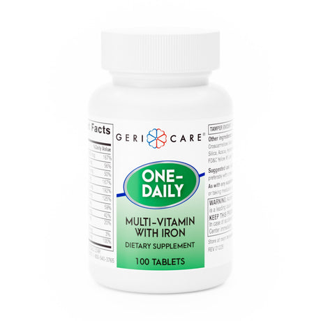 Multivitamin Supplement Geri-care® One-Daily with Iron Tablets - BeHope