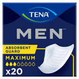 Bladder Control Pad TENA Men Maximum 8 Inch Length Heavy Absorbency Dry-Fast Core One Size Fits Most