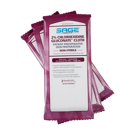 Skin Prep Wipe Sage® Chlorhexidine Gluconate Surgical Antiseptic - BeHope