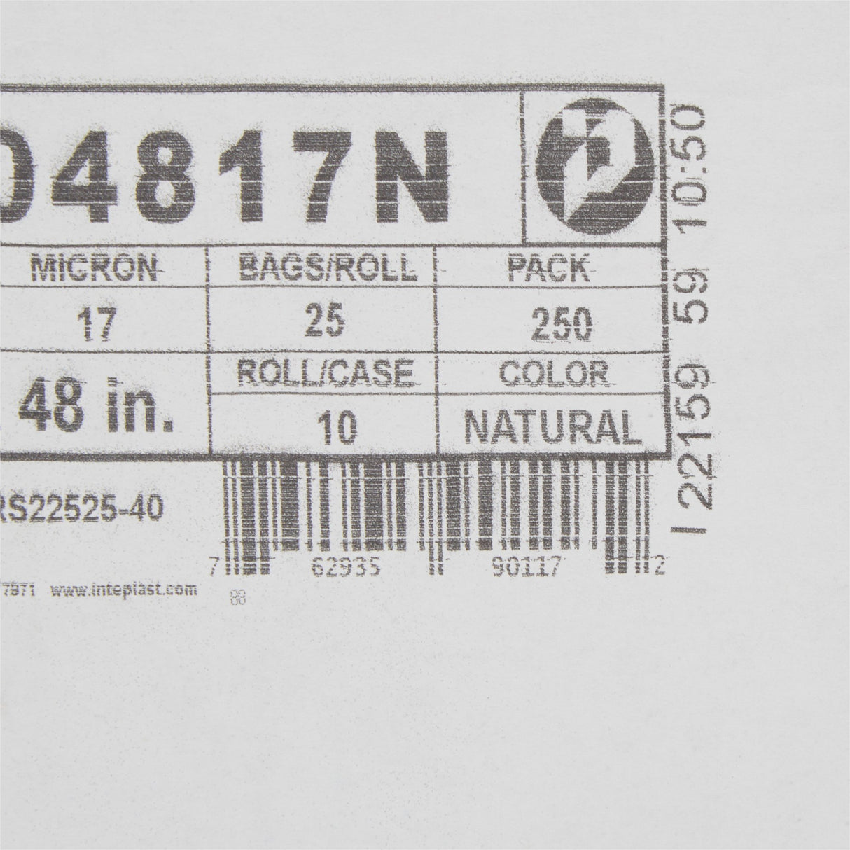 Trash Bag McKesson 45 gal. Clear HDPE 17 Mic. 40 X 48 Inch Star Seal Bottom Coreless Roll