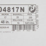 Trash Bag McKesson 45 gal. Clear HDPE 17 Mic. 40 X 48 Inch Star Seal Bottom Coreless Roll