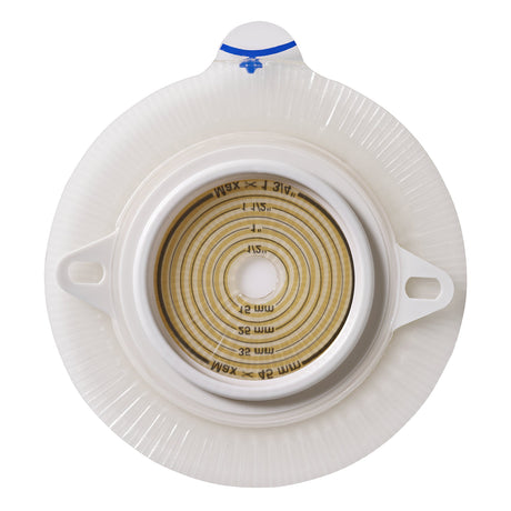 Ostomy Barrier Assura® Precut, Extended Wear Silicone Based Adhesive 50 mm Flange Red Code System Synthetic Resin 1-3/8 Inch Opening - BeHope