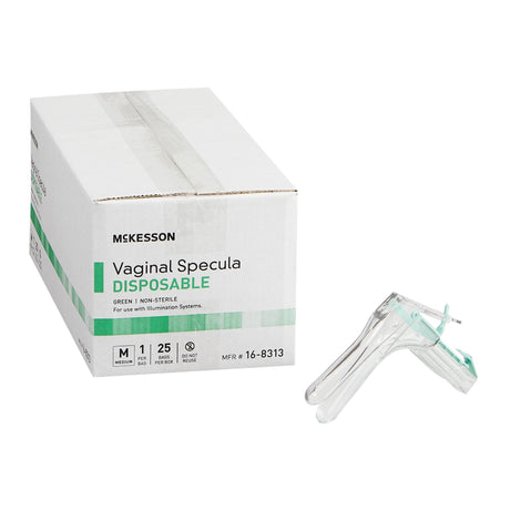 Vaginal Speculum McKesson Graves NonSterile Office Grade Acrylic Medium Double Blade Duckbill Disposable Corded Light Source Compatible - BeHope