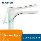 Vaginal Speculum McKesson Graves NonSterile Office Grade Acrylic Medium Double Blade Duckbill Disposable Corded Light Source Compatible - BeHope