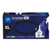 Exam Glove SensiCare® Silk X-Large NonSterile Nitrile Standard Cuff Length Textured Fingertips Dark Blue Chemo Tested - BeHope