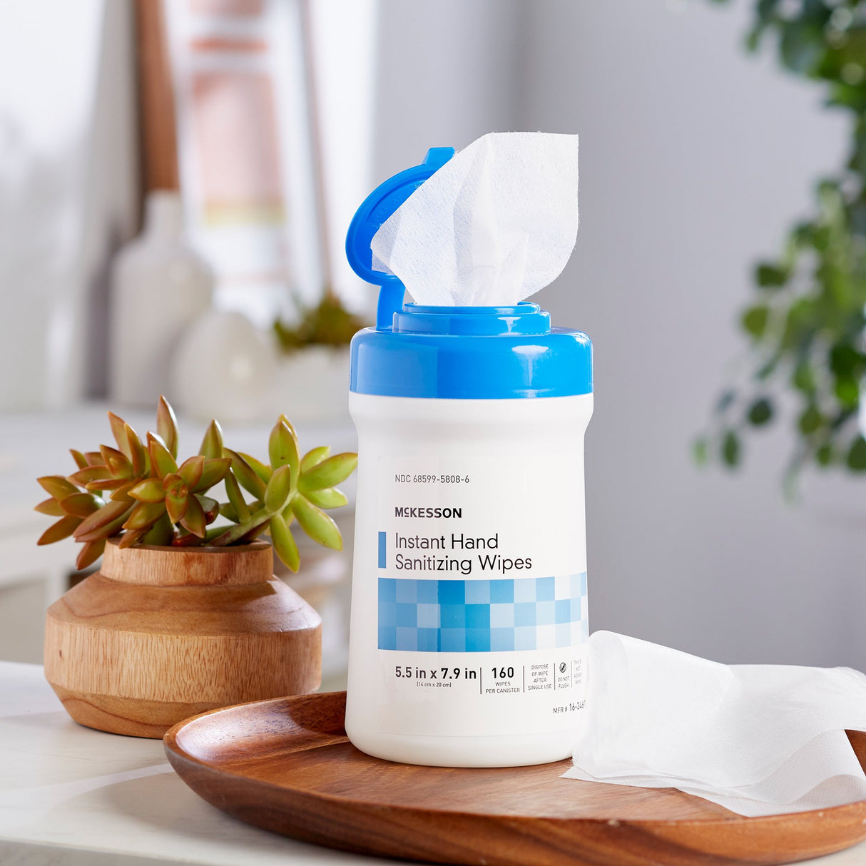 Hand Sanitizing Wipe McKesson 160 Count Ethyl Alcohol Wipe Canister - BeHope