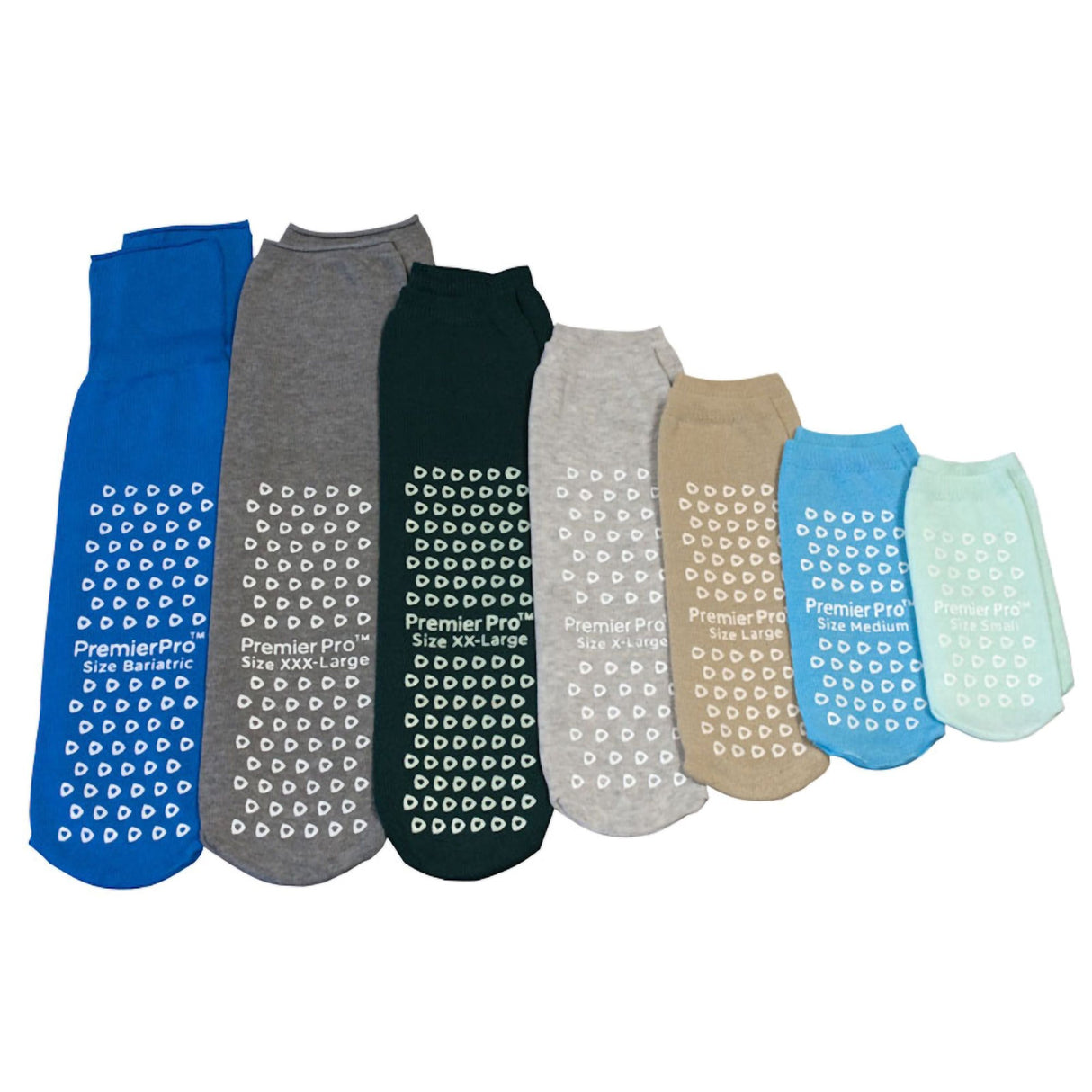 Slipper Socks PremierPro™ Unisex Adult X-Large Single Tread Single Patient Use Gray - BeHope