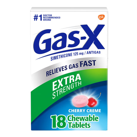 Gas Relief Chewable Tablets Gas-x® Fast-Acting Cherry Crème - BeHope