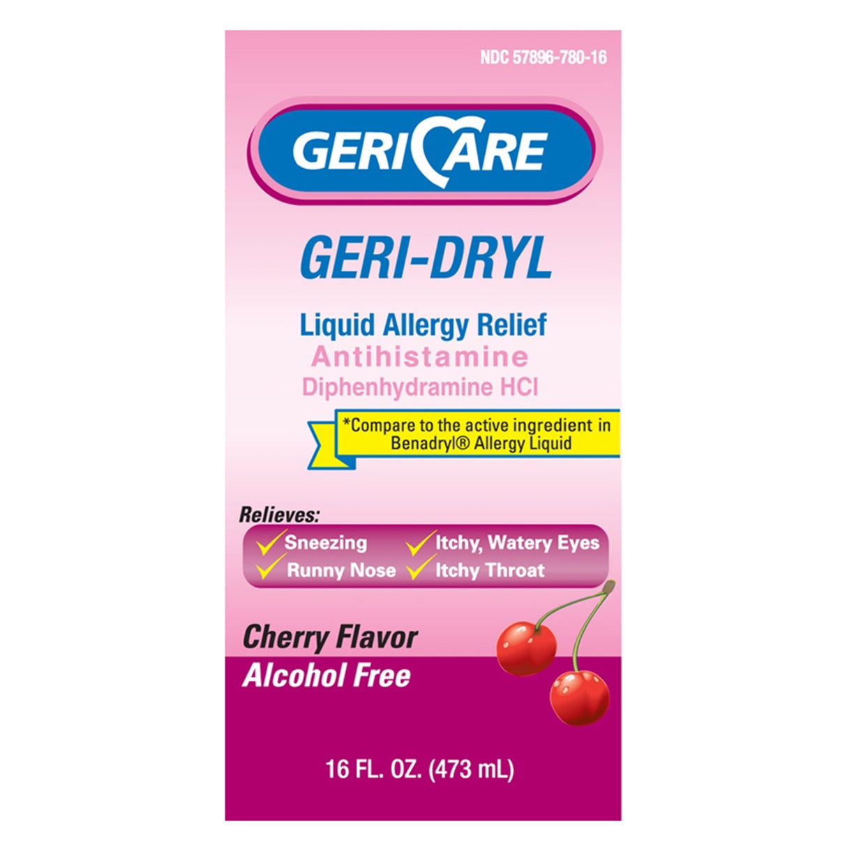 Allergy Relief Geri-Care® 12.5 mg / 5 mL Strength Liquid 16 oz. - BeHope