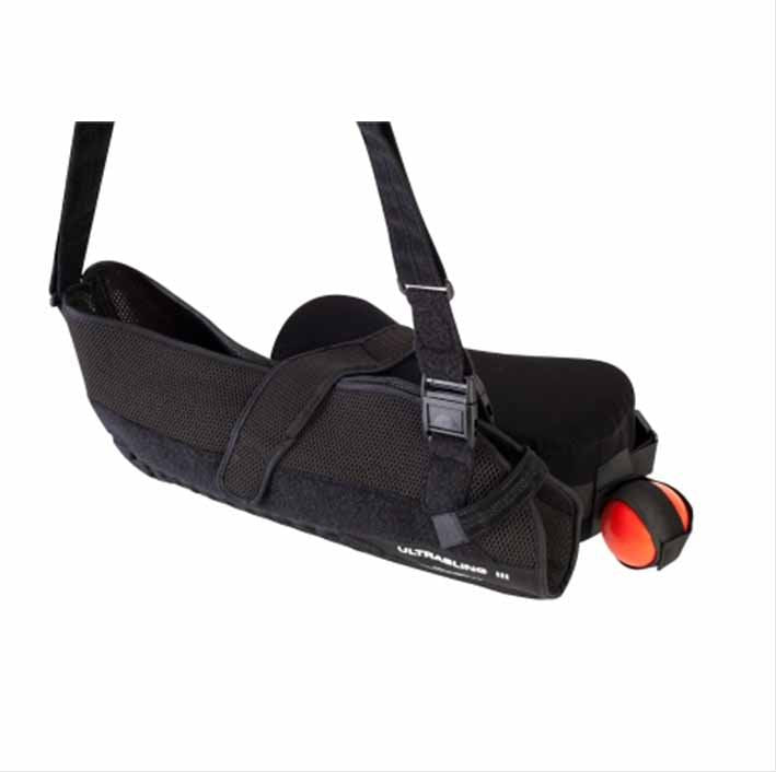 Sling with Abduction Pillow DonJoy® UltraSling® III Medium Nylon / Mesh Fabric / Polyester / Polyurethane Foam / Terry Cloth Buckle Closure / Hook and Loop Strap Closure Left or Right Arm - BeHope