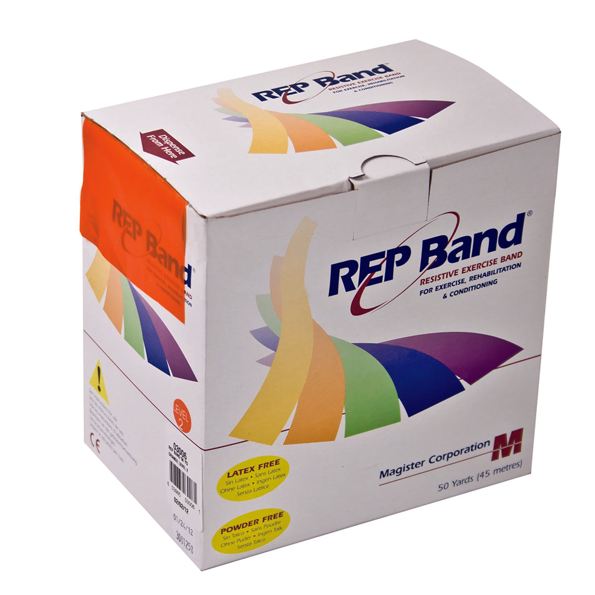 Exercise Resistance Band REP Band® Orange 4 Inch X 50 Yard Light Resistance - BeHope