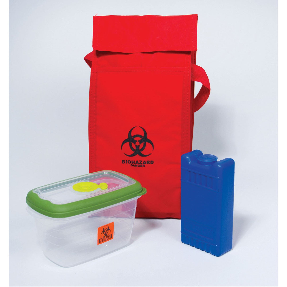 Insulated Biohazard Specimen Transport Tote Mini 6-3/4 X 5-3/4 x 10 Inch - BeHope