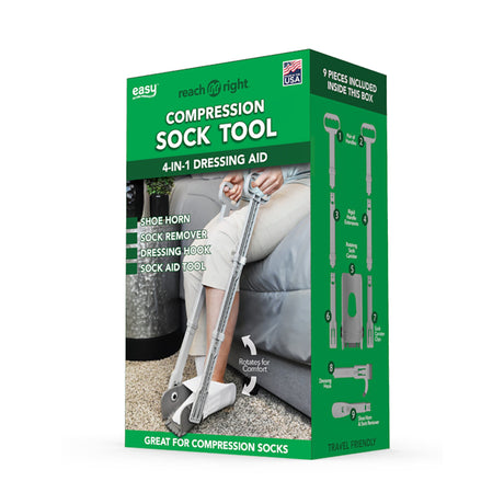Dressing Aid Stick with Extra Handles Reach Right 34 Inch Length - BeHope
