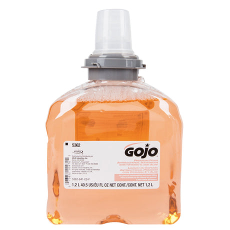 Antibacterial Soap GOJO® Premium Foaming 1,200 mL Dispenser Refill Bottle Fresh Fruit Scent - BeHope