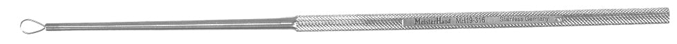 Ear Curette MeisterHand® Billeau 6-1/2 Inch Length Round Knurled Handle Size 2 Tip Flexible Oval Loop Tip - BeHope