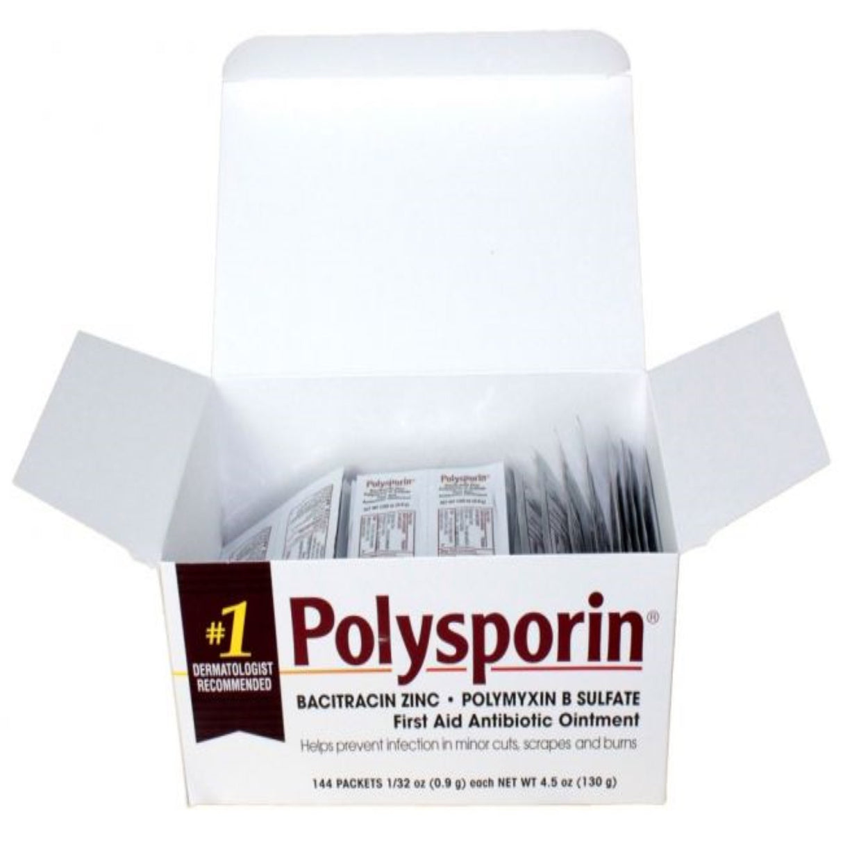 First Aid Antibiotic Bacitracin / Polymyxin B Polysporin® Ointment 0.9 Gram Individual Packet - BeHope