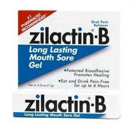 Oral Pain Relief Zilactin-b® Benzocaine Gel for Mouth Sore Healing - BeHope