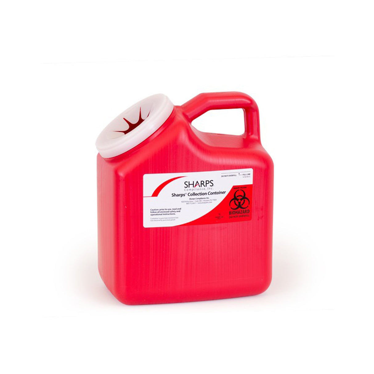 Mailback Sharps Container The Sharps Disposal By Mail System® PRO-TEC® Red Base 11 H X 6 W X 9 L Inch Vertical Entry 2 Gallon - BeHope