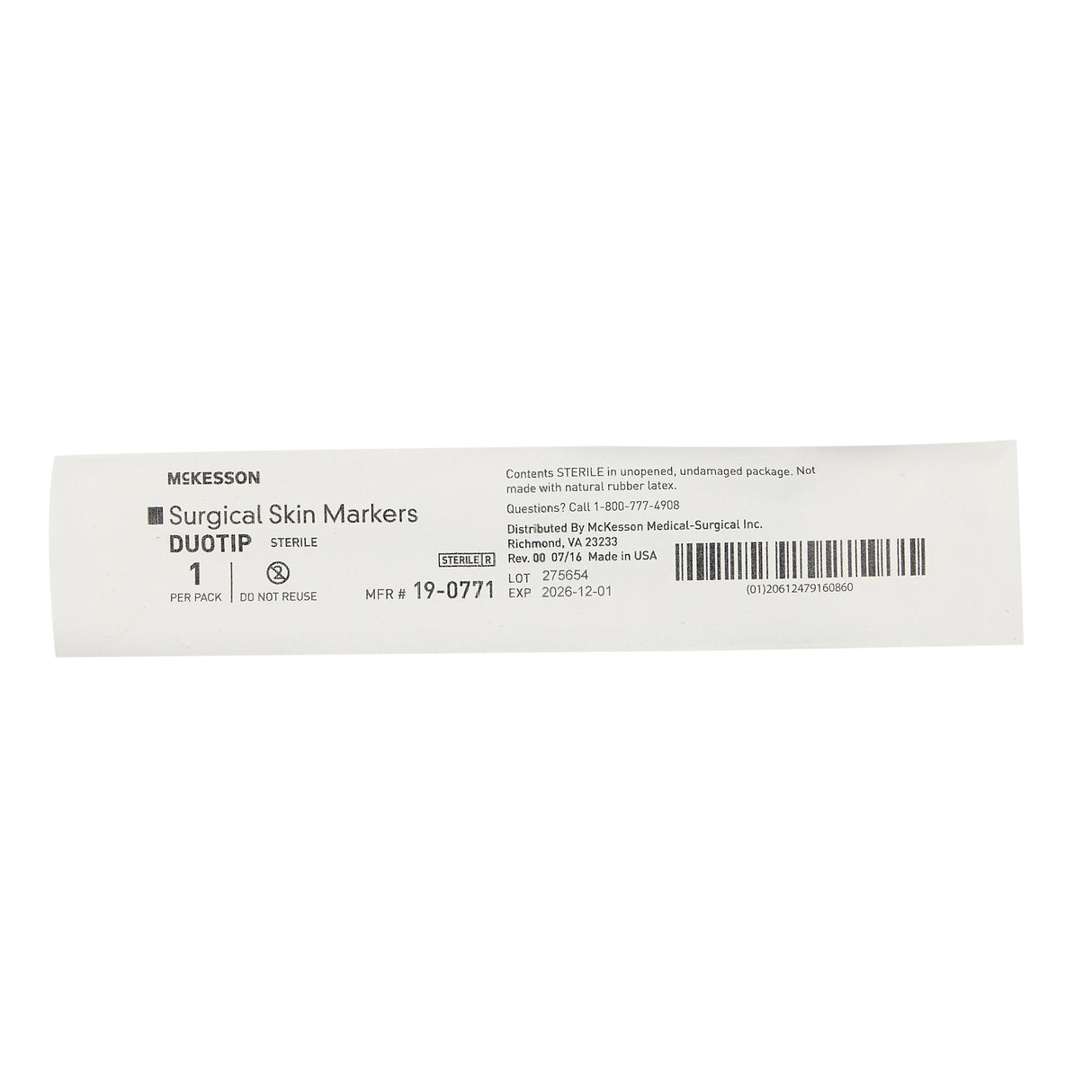 Skin Marker McKesson Sterile Prep-resistant Gentian Violet Ink Regular Tip - BeHope