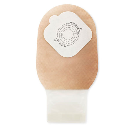 Ostomy Pouch Pouchkins™ One-Piece System 6-1/2 Inch Length Trim To Fit 38 mm Stoma Drainable - BeHope