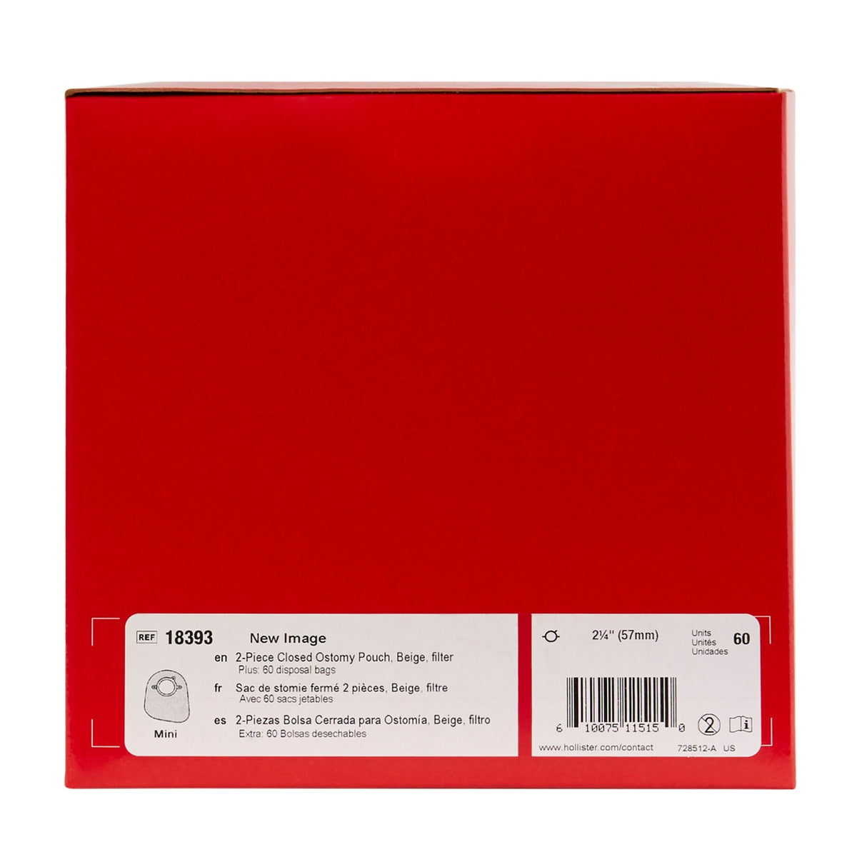 Ostomy Pouch New Image™ Two-Piece System 7 Inch Length Closed End - BeHope