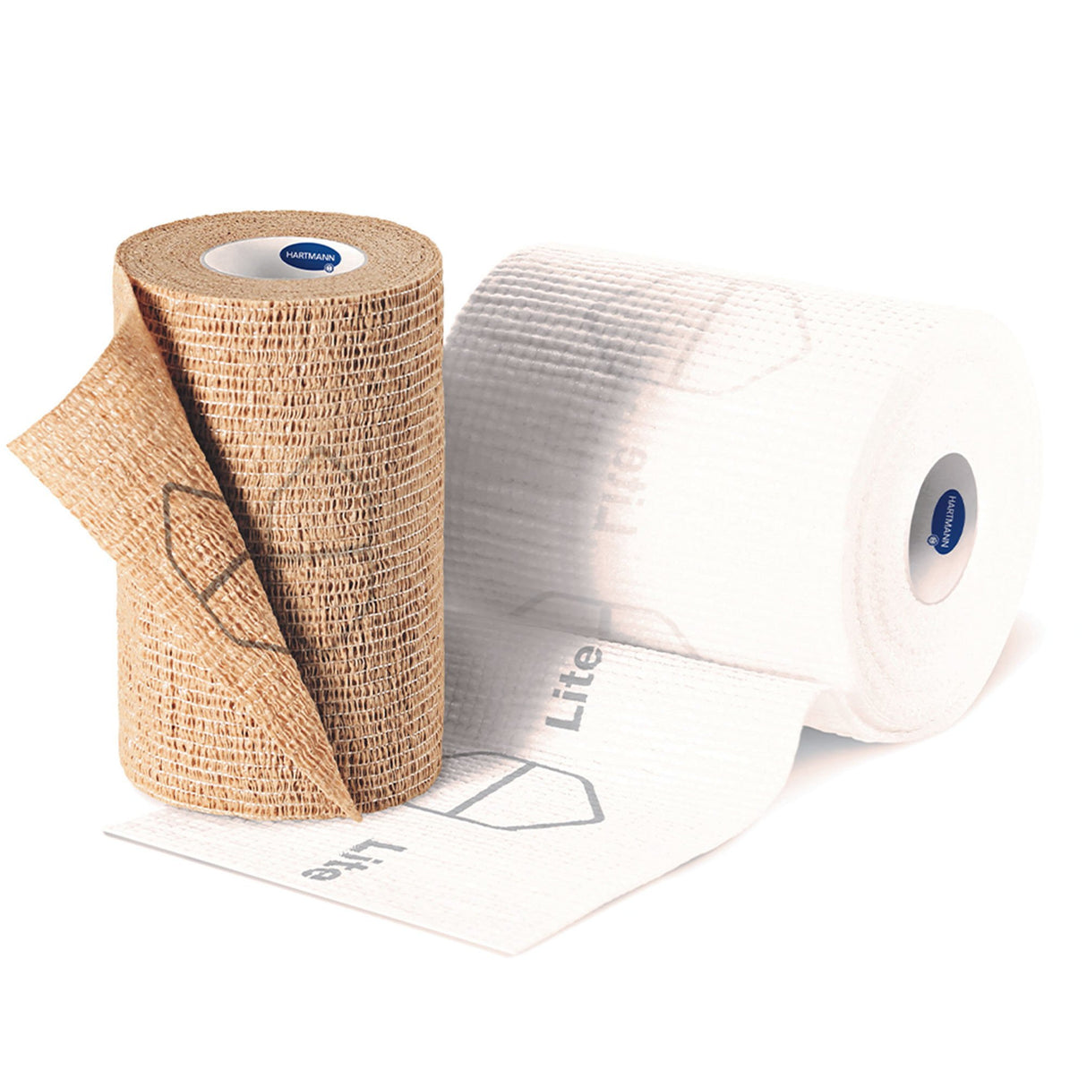 2 Layer Compression Bandage System with Visible Indicators TwoPress® 2 Lite 4 Inch X 7.1 Yard / 4 Inch X 8.9 Yard Self-Adherent Closure Tan / White NonSterile Standard Compression - BeHope