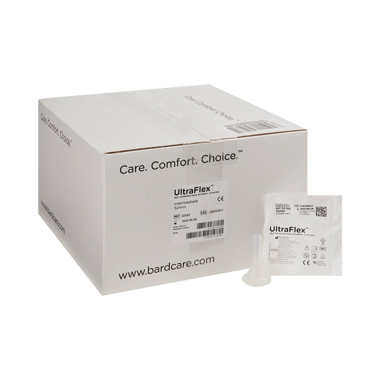 Male External Catheter Ultraflex® Comfortable Silicone Self-Adhesive Seal - BeHope