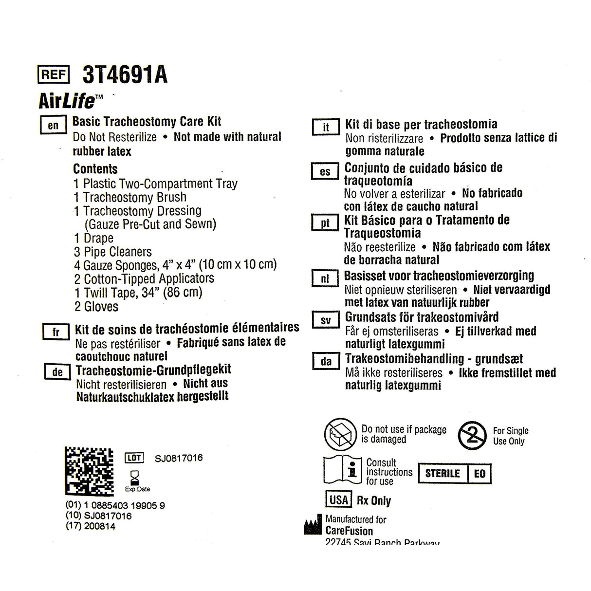 Tracheostomy Care Kit AirLife™ - BeHope