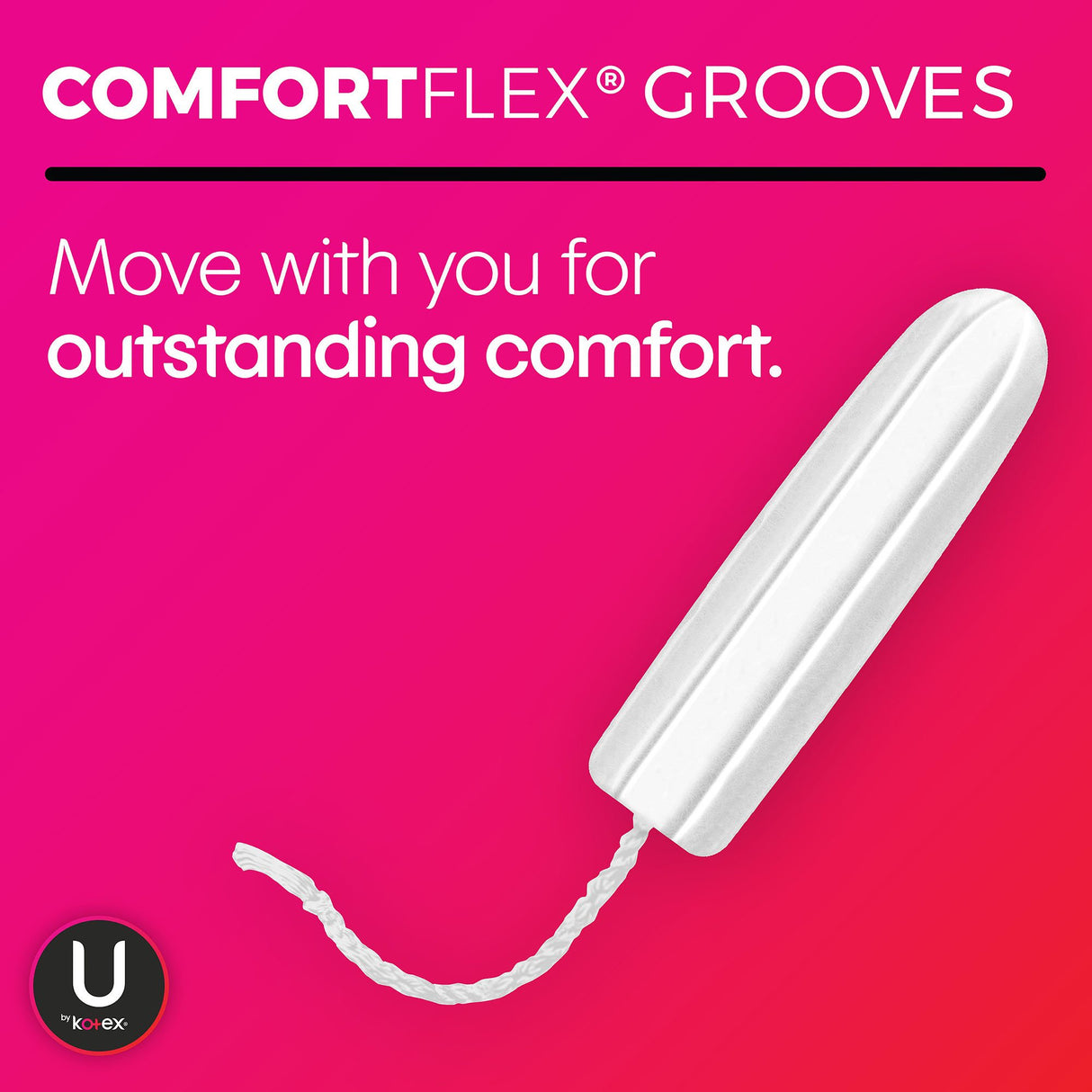 Tampon U by Kotex® Click® Super Plus Absorbency Plastic Applicator Individually Wrapped - BeHope
