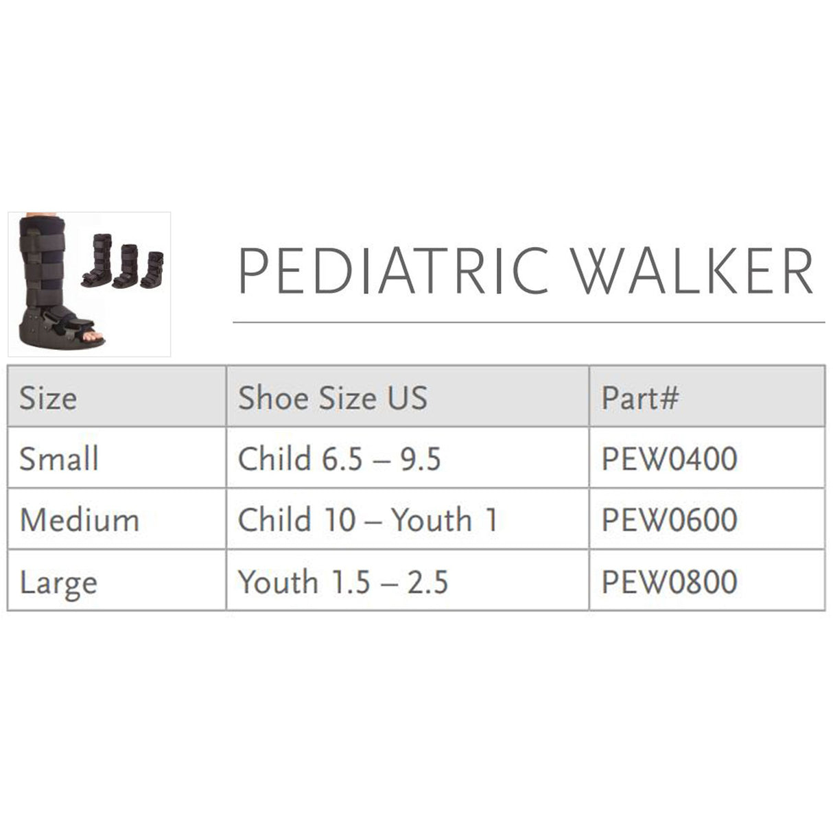 Walker Boot Ossur® Pediatric Non-Pneumatic Pediatric Small Tall - BeHope