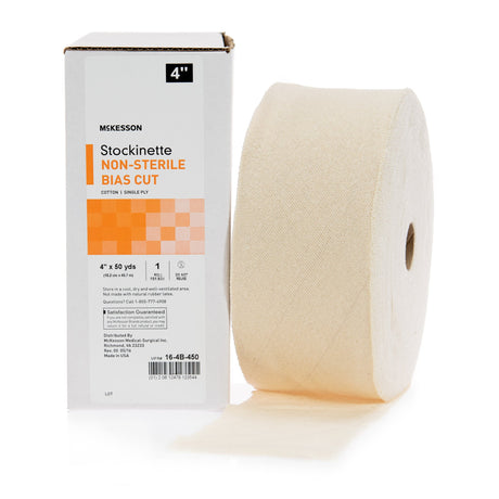 Bias Cut Stockinette McKesson Cotton 4 Inch X 50 Yard Size 1 Beige NonSterile - BeHope