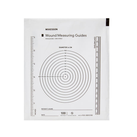 Wound Measuring Guide McKesson 5 X 7 Inch Clear Plastic NonSterile - BeHope