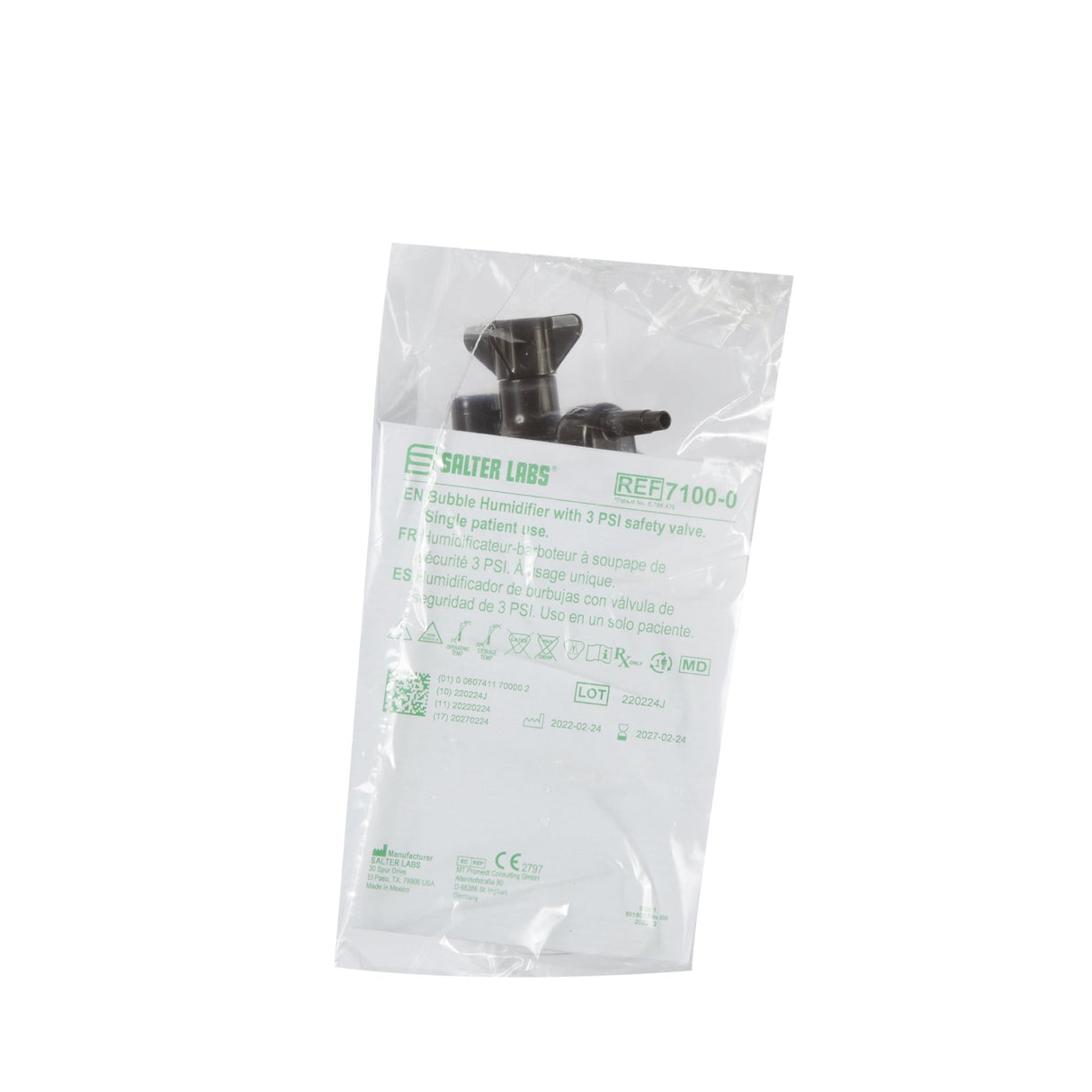 Salter Labs® Bubble Humidifier 350 mL Unfilled Adult / Pediatric - BeHope