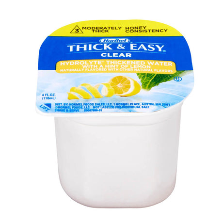 Thickened Water Thick & Easy® Hydrolyte® 4 oz. Portion Cup Lemon Flavor Liquid IDDSI Level 3 Moderately Thick/Liquidized - BeHope