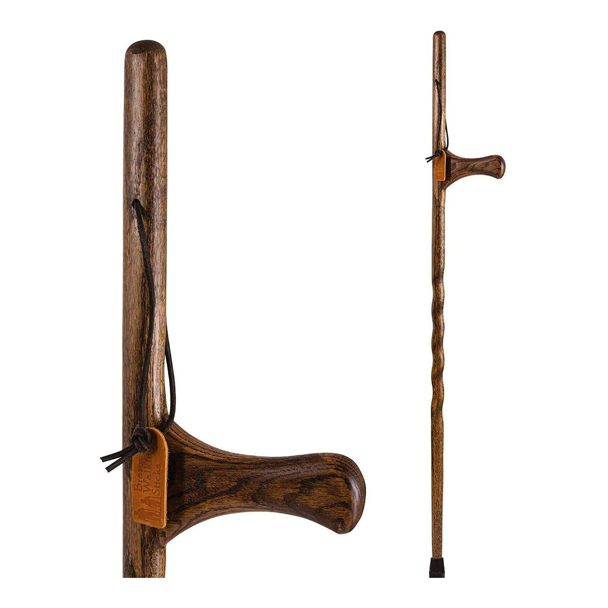 Walking Stick Brazos™ Dual Purpose Staff Wood 55 Inch Height Wood Grain - BeHope