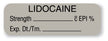Drug Label UAL™ Anesthesia Label Lidocaine EPI Strength_% Exp Dt Tm Gray 1/2 X 1-1/2 Inch - BeHope