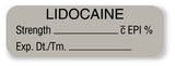 Drug Label UAL™ Anesthesia Label Lidocaine EPI Strength_% Exp Dt Tm Gray 1/2 X 1-1/2 Inch - BeHope