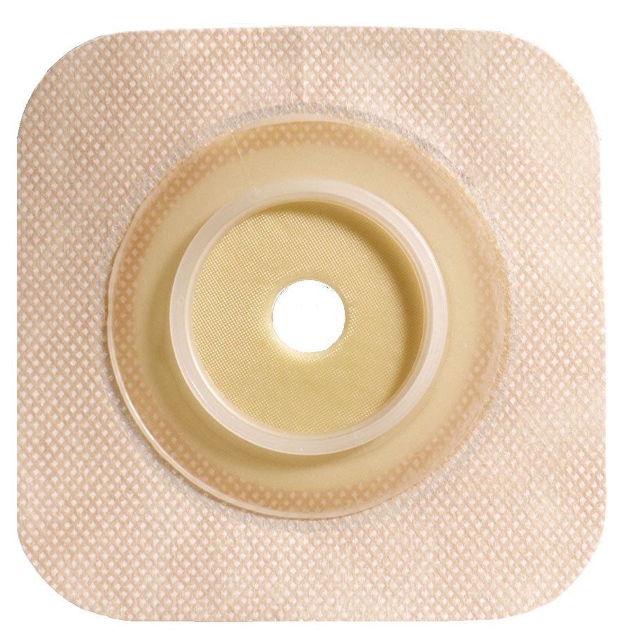 Ostomy Barrier Sur-Fit Natura® Trim to Fit, Standard Wear Stomahesive® Without Tape 100 mm Flange Sur-Fit® Natura® System Hydrocolloid 2-5/8 to 3-1/2 Inch Opening 6 X 6 Inch - BeHope