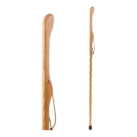 Walking Stick Brazos™ Twisted HitchHiker Wood 55 Inch Height Oak - BeHope